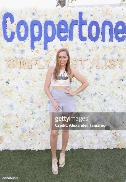 Main influencer & DJ Brandi Cyrus attends Simply Stylist Miami Pop-Up with Coppertone at Eden Roc Hotel on May 13, 2017 in Miami Beach, Florida.