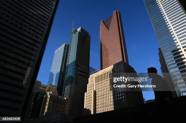 The Trump branded tower stands next to bank towers Scotia Plaza , First Canadian Place and Commerce Court in the Bay Street financial district in...