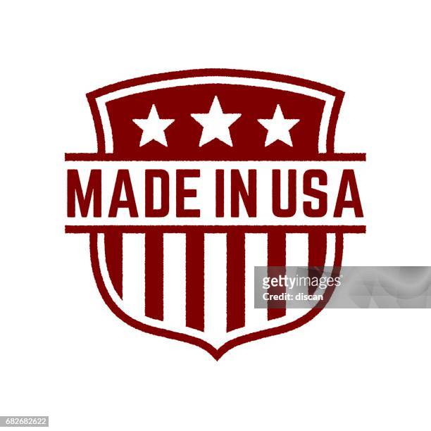 made in usa roter stempel - made in usa stamp stock-grafiken, -clipart, -cartoons und -symbole