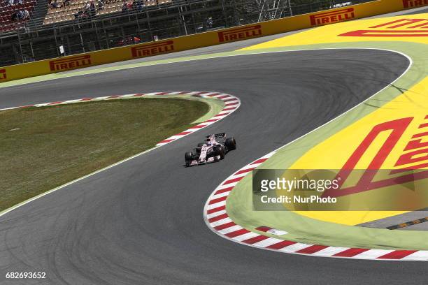 Sergio Checo Perez, team Force India during the Formula One Qualifying GP of Spain 2017 celebrated at Circuit Barcelona Catalunuya on 13th May 2017...