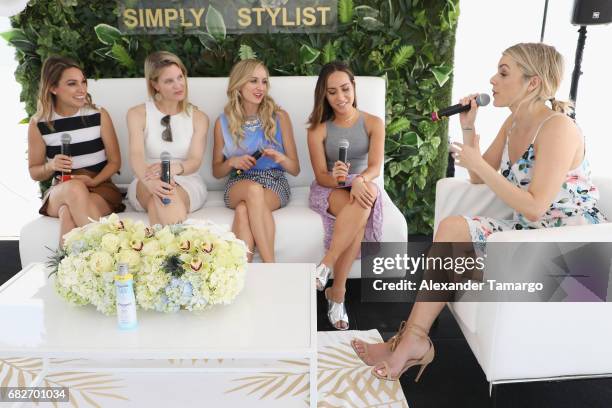 Sarah Boyd, Dr. Elizabeth Hale Nastia Liukin, Marianne Mychaskiw and Ali Fedotowsky speak at Simply Stylist Miami Pop-Up with Coppertone at Eden Roc...