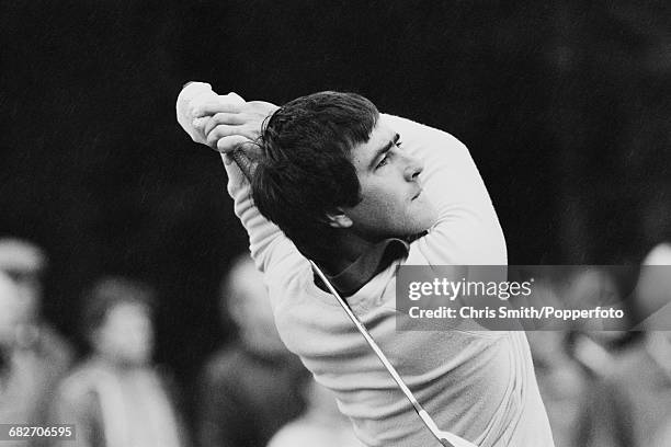 Spanish golfer Seve Ballesteros pictured in action competing to win the 1981 Suntory World Match Play Championship at Wentworth near Virginia Water,...