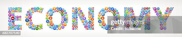 economy future and futuristic technology vector buttons - auto engineer computer stock illustrations