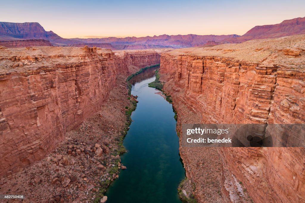 Marble Canyon et du fleuve Colorado en Arizona aux États-Unis