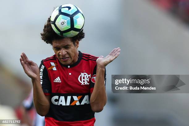 Willian Arao of Flamengo in action during a match between Flamengo and Atletico MG part of Brasileirao Series A 2017 at Maracana Stadium on May 13,...