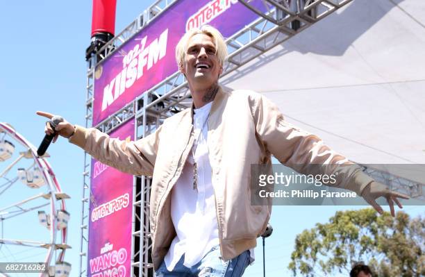 Aaron Carter performs onstage at the Village during 102.7 KIIS FM's 2017 Wango Tango at StubHub Center on May 13, 2017 in Carson, California.