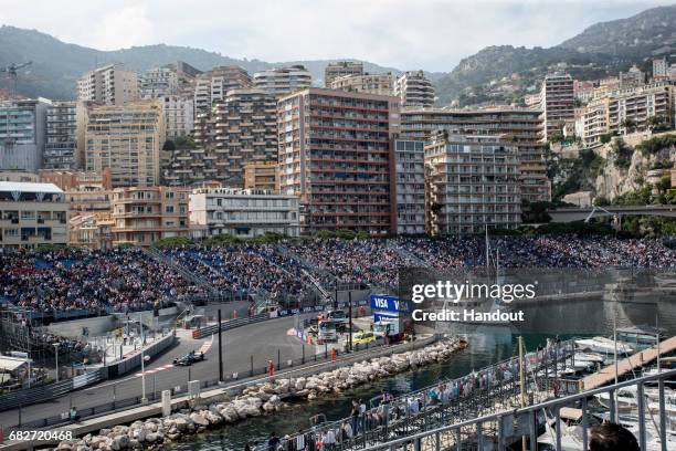 Mitch Evans , Jaguar Racing, Spark-Jaguar, Jaguar I-Type 1, on track during the Monaco ePrix, fifth round of the 2016/17 FIA Formula E Series on May...