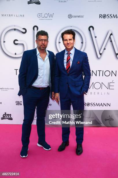 Vincent de Paul and Chris Maier attends the GLOW - The Beauty Convention on May 13, 2017 in Duesseldorf, Germany.