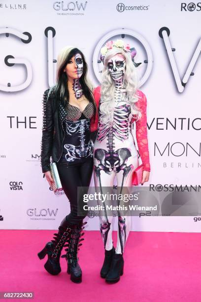 Carina Pusch and Annika Pusch attends the GLOW - The Beauty Convention on May 13, 2017 in Duesseldorf, Germany.