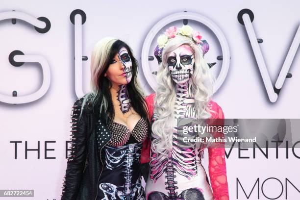 Carina Pusch and Annika Paul attends the GLOW - The Beauty Convention on May 13, 2017 in Duesseldorf, Germany.