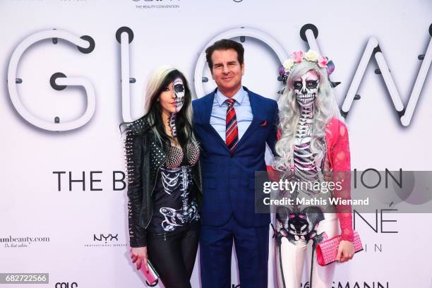 Carina Pusch, Vincent de Paul, Annika Pusch attends the GLOW - The Beauty Convention on May 13, 2017 in Duesseldorf, Germany.