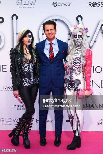 Carina Pusch, Vincent de Paul, Annika Pusch attends the GLOW - The Beauty Convention on May 13, 2017 in Duesseldorf, Germany.