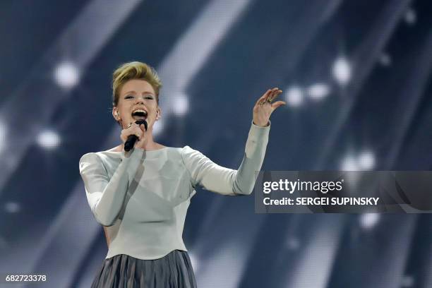 German singer-songwriter representing Germany with the song "Perfect life" Isabella Levina Luen aka Levina performs on stage during the final of the...