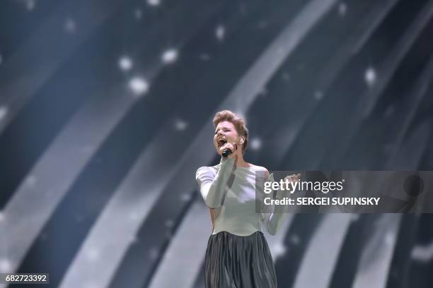 German singer-songwriter representing Germany with the song "Perfect life" Isabella Levina Luen aka Levina performs on stage during the final of the...