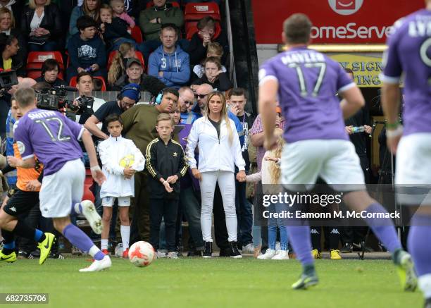 Katie Price and Children, Harvey Price, Junior Andre and Princess Andre attend Sellebrity Soccer Match in aid of Smile For Joel and Compton Hospice...