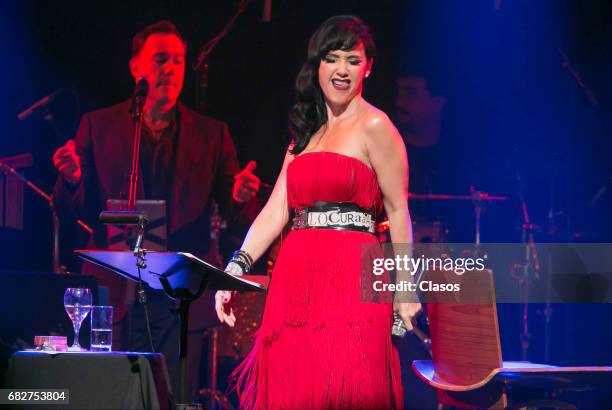 Mexican singer Susana Zabaleta performs during a show at Lunario del Auditorio Nacional on April 29, 2017 in Mexico City, Mexico.