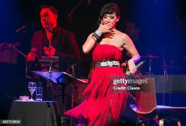 Mexican singer Susana Zabaleta performs during a show at Lunario del Auditorio Nacional on April 29, 2017 in Mexico City, Mexico.