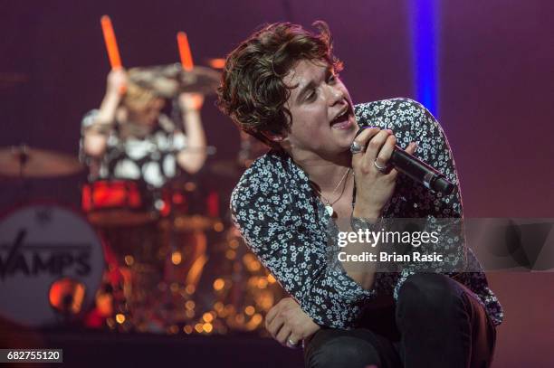 Brad Simpson of The Vamps performs at The O2 Arena on May 13, 2017 in London, England.