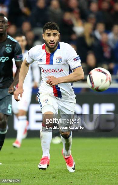 Nabil Fekir of Lyon during the UEFA Europa League, semi final second leg match between Olympique Lyonnais and Ajax Amsterdam at Parc OL on May 11,...