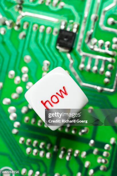 white dice with one word showing and with various backgrounds - thinking outside the box englische redewendung stock-fotos und bilder