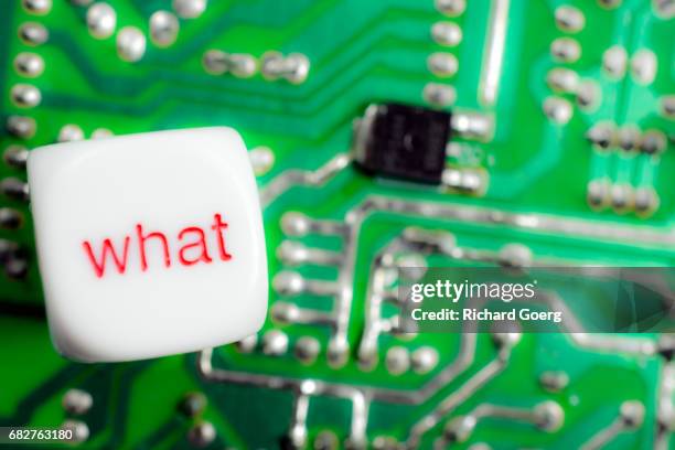 white dice with one word showing and with various backgrounds - thinking outside the box englische redewendung stock-fotos und bilder