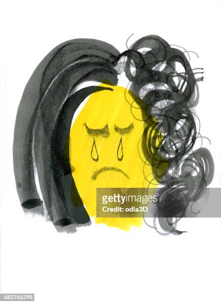 bad hair day - blanco color stock illustrations