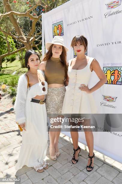 Vanessa Hudgens, Amanda Cerny and Jackie Cruz attend Cindy Crawford and Kaia Gerber host Best Buddies Mother's Day Brunch in Malibu, CA sponsored by...