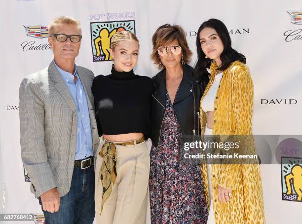 Harry Hamlin, Delilah Belle Hamlin, Lisa Rinna and Amelia Gray Hamlin attend Cindy Crawford and Kaia Gerber host Best Buddies Mother's Day Brunch in...