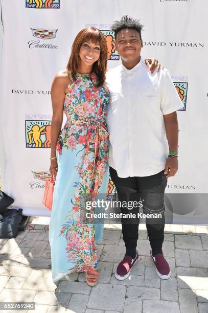 Holly Robinson Peete and Robinson Peete attend Cindy Crawford and Kaia Gerber host Best Buddies Mother's Day Brunch in Malibu, CA sponsored by David...