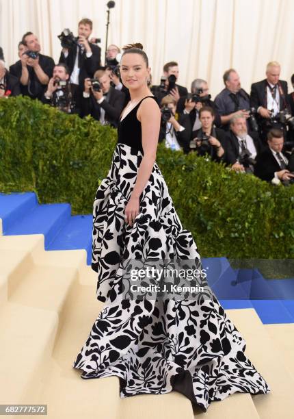 Daisy Ridley attends the "Rei Kawakubo/Comme des Garcons: Art Of The In-Between" Costume Institute Gala at Metropolitan Museum of Art on May 1, 2017...