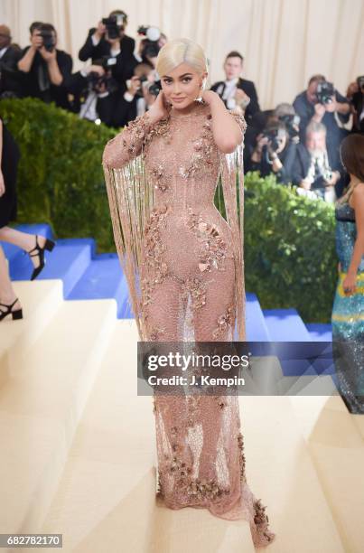 Kylie Jenner attends the "Rei Kawakubo/Comme des Garcons: Art Of The In-Between" Costume Institute Gala at Metropolitan Museum of Art on May 1, 2017...
