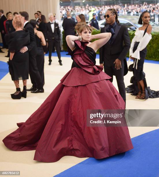 Lena Dunham attends the "Rei Kawakubo/Comme des Garcons: Art Of The In-Between" Costume Institute Gala at Metropolitan Museum of Art on May 1, 2017...