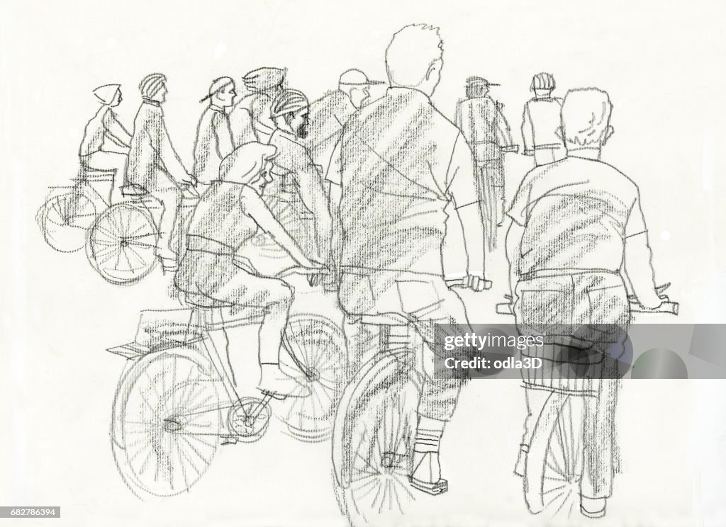 People in bikes