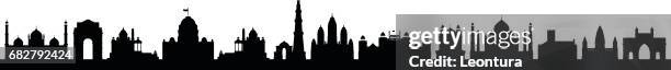 indien-skyline (alle gebäude sind komplett und beweglich) - monumente stock-grafiken, -clipart, -cartoons und -symbole