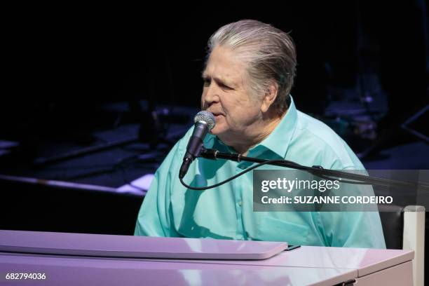 Brian Wilson, leader and co-founder of the rock band the Beach Boys, performs on the Pet Sounds: The Final Performances Tour at ACL Live on May 13,...