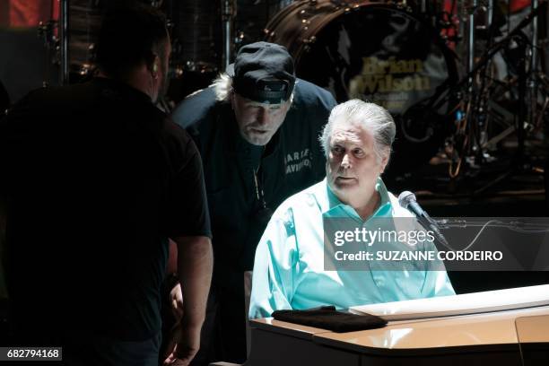 Brian Wilson, leader and co-founder of the rock band the Beach Boys, performs on the Pet Sounds: The Final Performances Tour at ACL Live on May 13,...