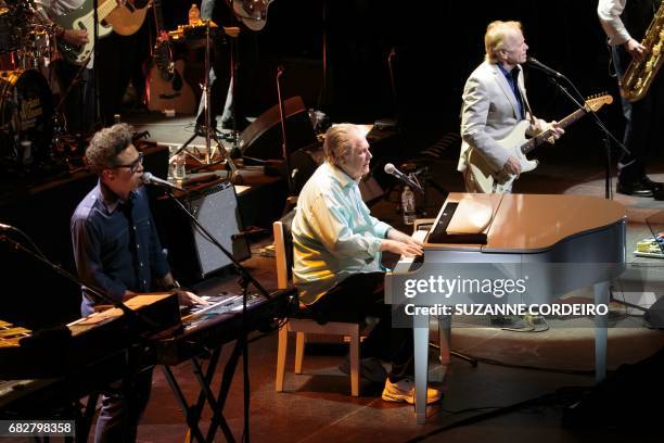 Terence William "Blondie" Chaplin, Brian Wilson, and All Jaradine perform on the Pet Sounds: The Final Performances tour at ACL Live on May 13, 2017...