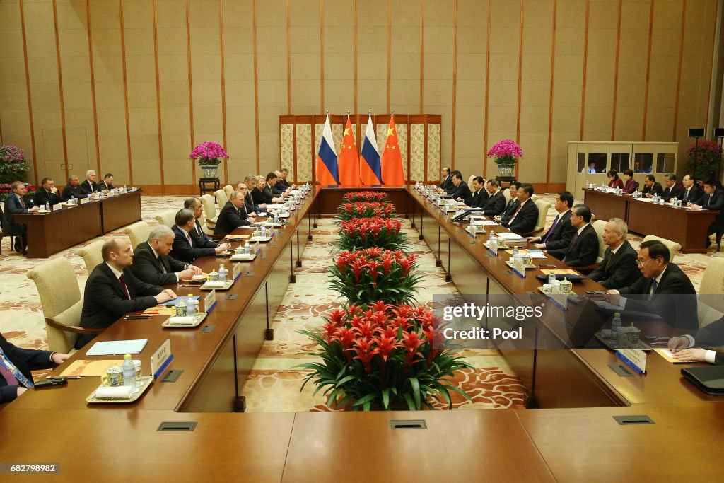Russian President Vladimir Putin and Chinese President Xi Jinping meet in Beijing