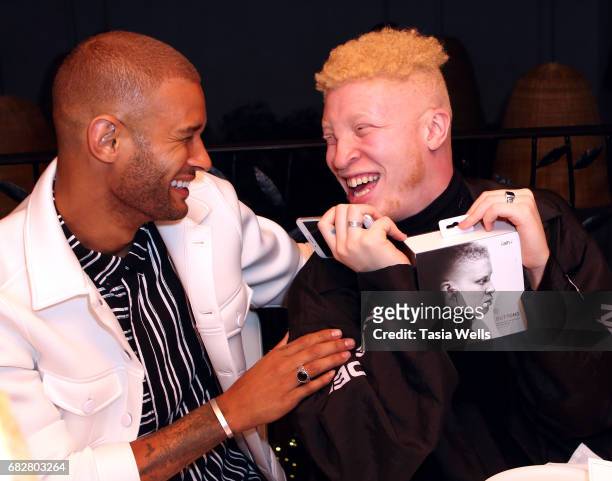 Model Shaun Ross celebrates his 26th birthday at Fig & Olive on May 13, 2017 in West Hollywood, California.