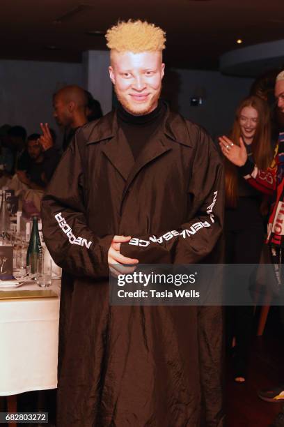 Model Shaun Ross celebrates his 26th birthday at Fig & Olive on May 13, 2017 in West Hollywood, California.