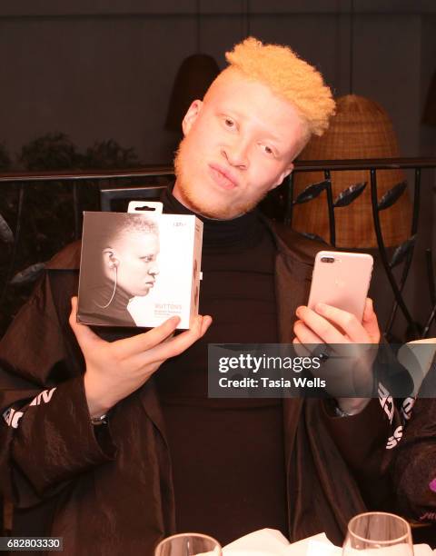 Model Shaun Ross celebrates his 26th birthday at Fig & Olive on May 13, 2017 in West Hollywood, California.