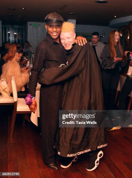 Model Shaun Ross celebrates his 26th birthday at Fig & Olive on May 13, 2017 in West Hollywood, California.