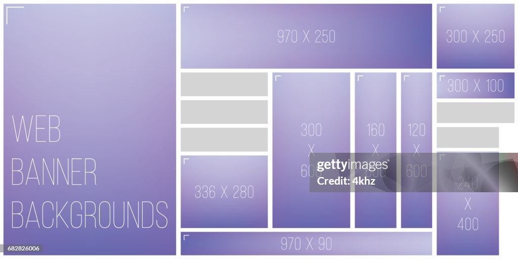 Common Web Banner Size Color Vignette Background Palette