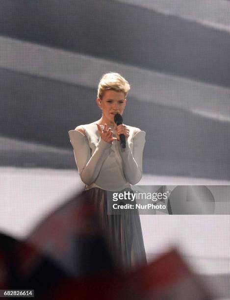 Levina from Germany performs with the song &quot;Perfect Life&quot;,during the Grand Final of the Eurovision Song Contest, in Kiev, Ukraine, 13 May...