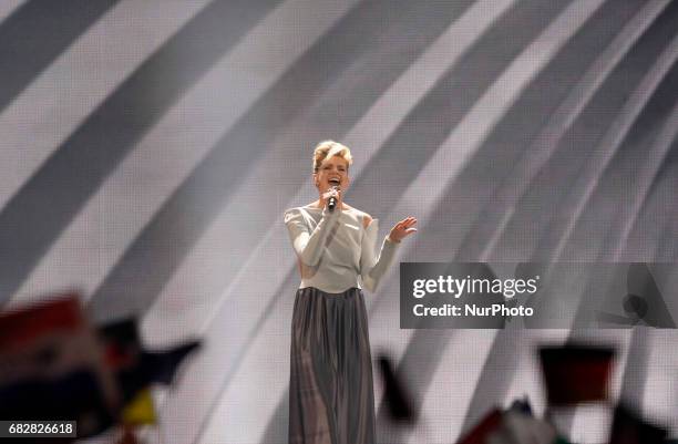 Levina from Germany performs with the song &quot;Perfect Life&quot;,during the Grand Final of the Eurovision Song Contest, in Kiev, Ukraine, 13 May...