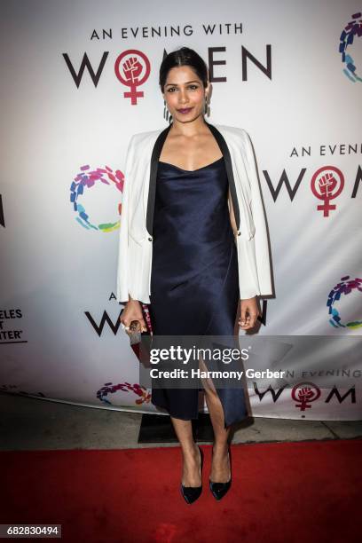 Freida Pinto arrives to the Los Angeles LGBT Center's An Evening With Women at Hollywood Palladium on May 13, 2017 in Los Angeles, California.