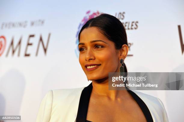 Actress Freida Pinto attends the Los Angeles LGBT Center's "An Evening With Women" benefit at Hollywood Palladium on May 13, 2017 in Los Angeles,...