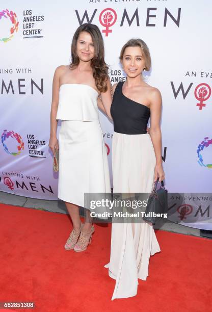 Actress Oleysa Bulin and guest attends the Los Angeles LGBT Center's "An Evening With Women" benefit at Hollywood Palladium on May 13, 2017 in Los...