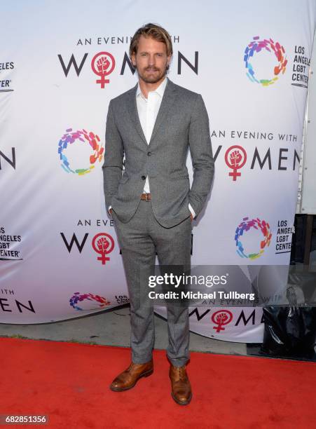 Actor Josh Pence attends the Los Angeles LGBT Center's "An Evening With Women" benefit at Hollywood Palladium on May 13, 2017 in Los Angeles,...