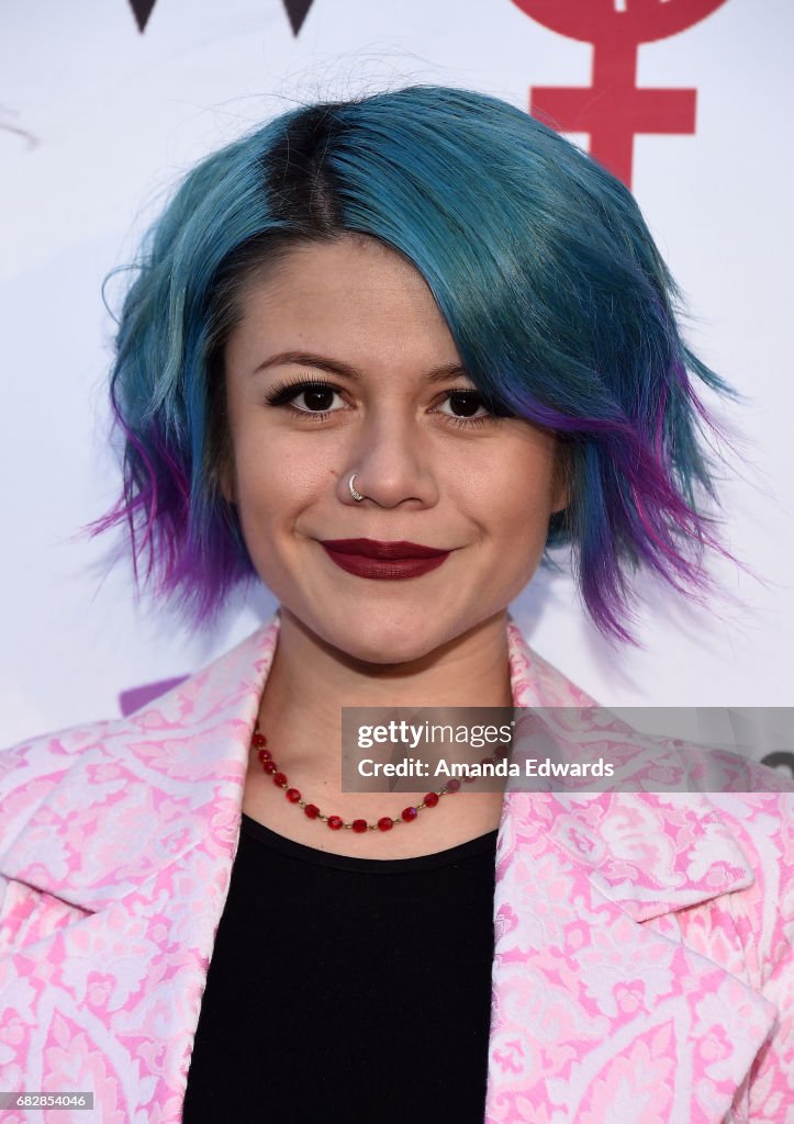 Singer Allison Iraheta arrives at the Los Angeles LGBT Center's An